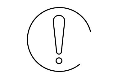 ünlem işareti simge simgesi siyah uyarı işareti sanatı