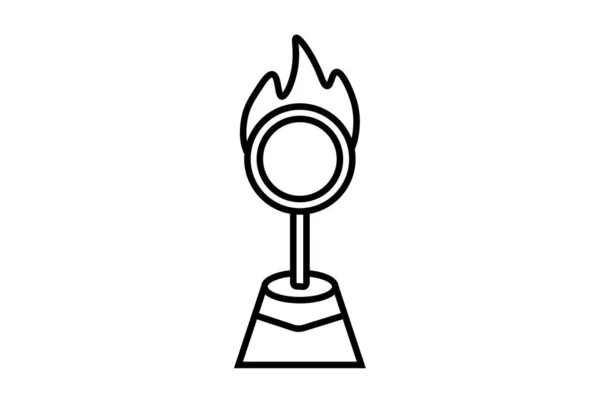 Кольцо Огненного Контура Карнавала Икона Фестиваля Знак Черный Символ Партии — стоковое фото