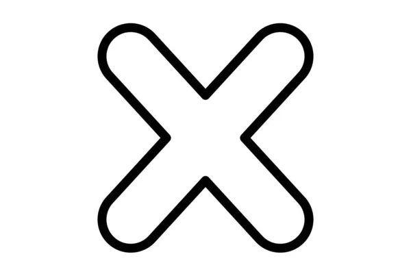 Κλείσιμο Εικονίδιο Γραμμή Σφάλμα App Σύμβολο Μαύρο Σύμβολο Web Sign — Φωτογραφία Αρχείου