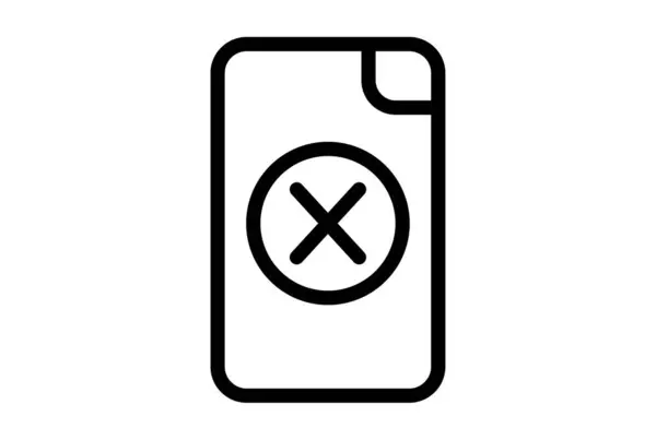 11行のアイコンエラーアプリのシンボルを閉じる ブラックXウェブサイン — ストック写真