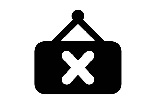 閉じるウェブアイコン黒十字Xシンボルアプリサインアート — ストック写真