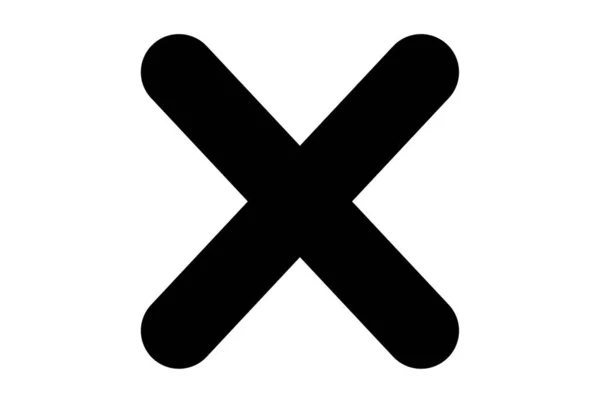Cerrar Icono Web Cruz Negra Símbolo Aplicación Signo Arte — Foto de Stock