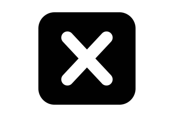 Zavřít Webovou Ikonu Černý Kříž Symbol App Znak Art — Stock fotografie