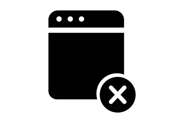 Sluiten Web Icoon Zwart Kruis Symbool App Sign Art — Stockfoto