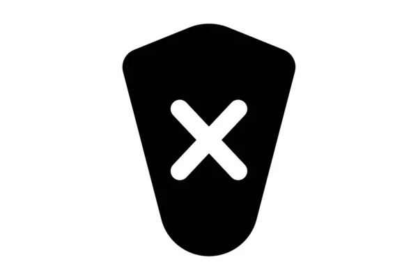 Zavřít Webovou Ikonu Černý Kříž Symbol App Znak Art — Stock fotografie