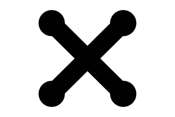 Cerrar Icono Web Cruz Negra Símbolo Aplicación Signo Arte —  Fotos de Stock