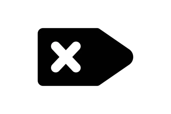 Κλείσιμο Εικονίδιο Web Μαύρο Σταυρό Σύμβολο App Σημάδι Τέχνης — Φωτογραφία Αρχείου