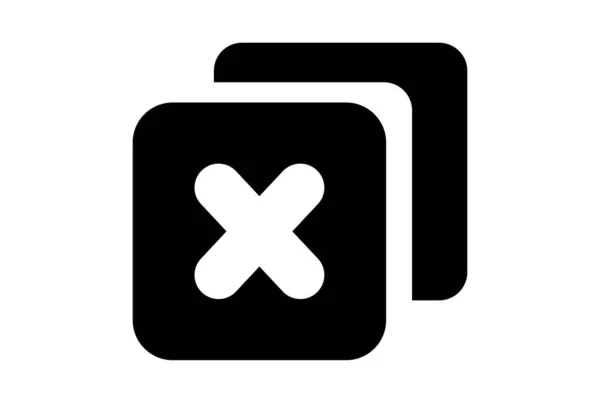Close Web Icon Black Cross Symbol App Sign Art — Stock Photo, Image