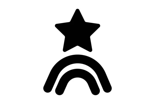 Estrella Fugaz Icono Navidad Negro Plano Símbolo Navidad Arte Signo — Foto de Stock