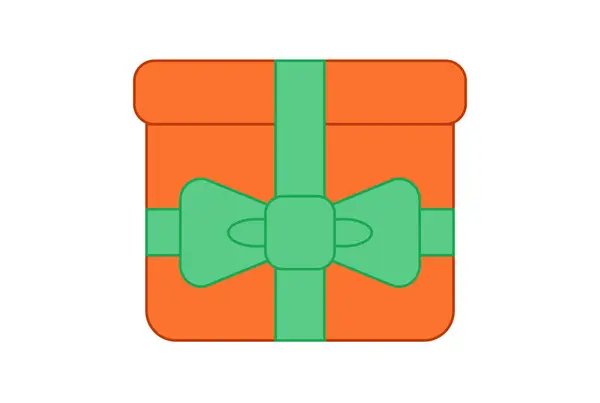 Present Colored Xmas Icon Christmas Web Symbol App Sign Artwork — Stock Photo, Image