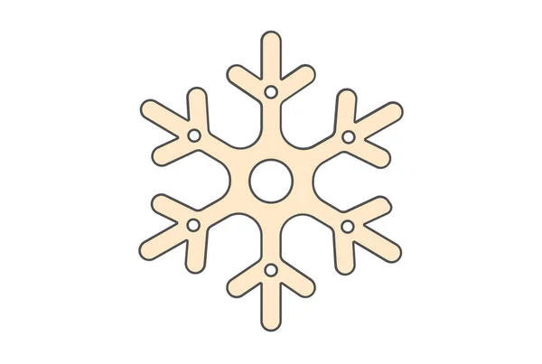 Fiocco Neve Colorato Icona Natale Simbolo Web App Segno Opere — Foto Stock