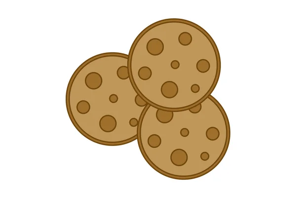 Cookie Kolorowe Ikona Boże Narodzenie Symbol Internetowy Aplikacja Znak Grafika — Zdjęcie stockowe
