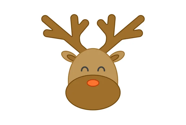 Rådjur Färgad Jul Ikon Jul Webb Symbol App Tecken Konstverk — Stockfoto