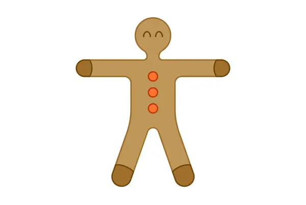 Gingerbread Colorido Xmas Ícone Natal Web Símbolo Aplicativo Sinal Arte — Fotografia de Stock