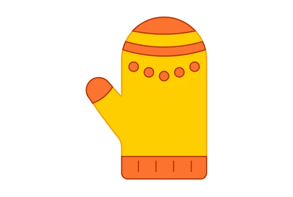 Glove Colored Xmas Icon Christmas Web Symbol App Sign Artwork — Stock Photo, Image