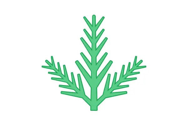 Сосновые Ветви Цветной Иконки Рождество Икона Веб Символ Символа Приложение — стоковое фото