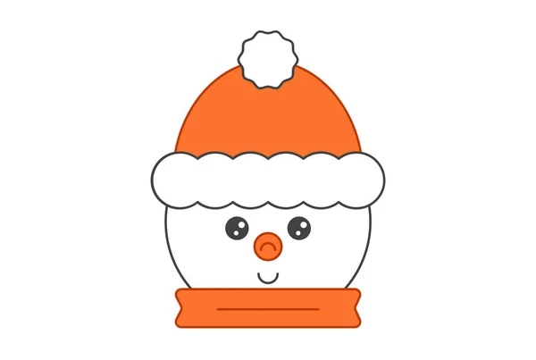 雪だるま色のクリスマスアイコンクリスマスウェブシンボルアプリのサインアートワーク — ストック写真