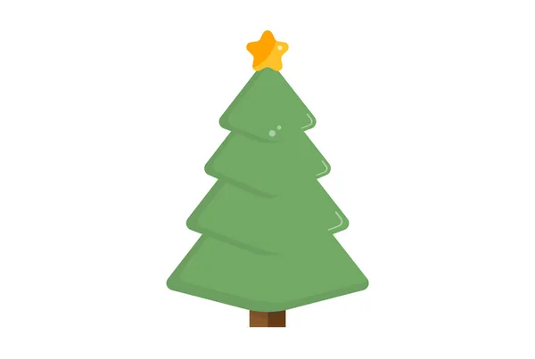 Χριστουγεννιάτικο Δέντρο Χριστούγεννα Εικονογράφηση Έγχρωμο Εικονίδιο Τέχνης Χριστούγεννα Σύμβολο App — Φωτογραφία Αρχείου