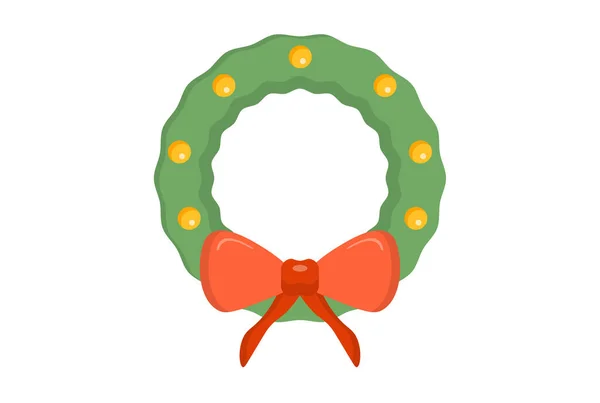 リースクリスマスイラストカラーアイコンアートクリスマスシンボルアプリ ウェブサインアートワーク — ストック写真