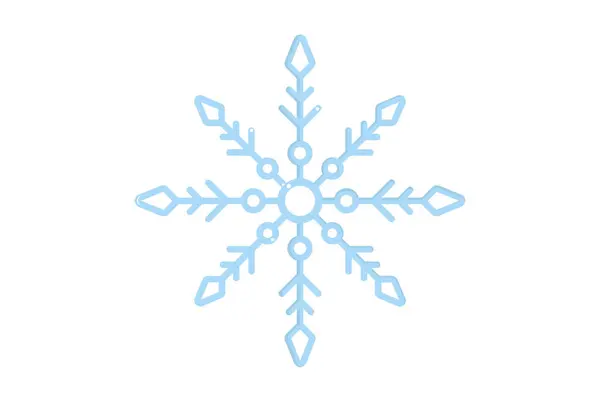 Snowflake Christmas Illustration Colored Icon Art Xmas Symbol App Web — Stock Photo, Image