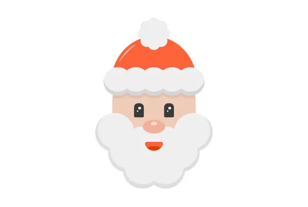 サンタクラスクリスマスイラストカラーアイコンアートクリスマスシンボルアプリ ウェブサインアートワーク — ストック写真