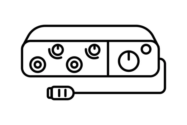 Karta Dźwiękowa Płaska Ikona Minimalistyczna Technologia Symbol Elementy Graficzne Znak — Zdjęcie stockowe