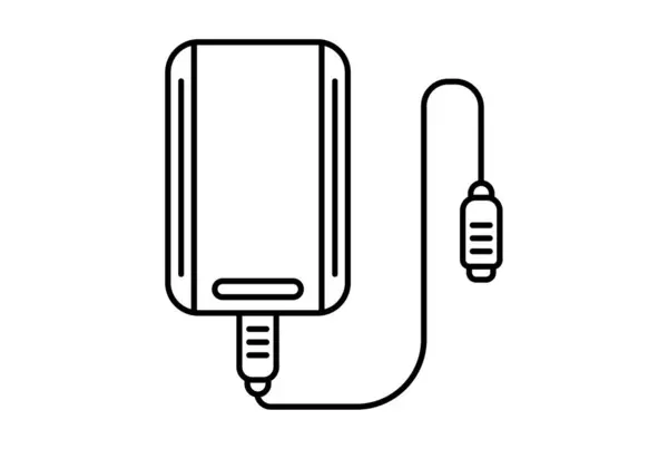 Külső Merevlemez Lapos Ikon Minimalista Technológia Szimbólum Hardver Jel Artwork — Stock Fotó