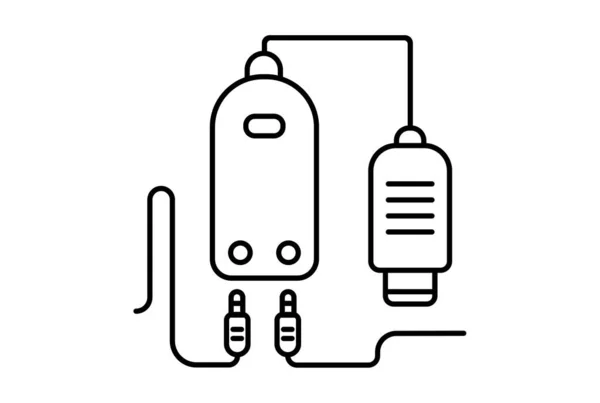 Zewnętrzna Karta Dźwiękowa Płaska Ikona Minimalistyczna Technologia Symbol Szt Elementy — Zdjęcie stockowe