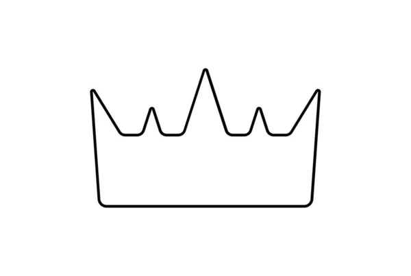 Korona Linia Ikona Minimalistyczny Król Symbol Sztuka Królewski Znak Grafika — Zdjęcie stockowe