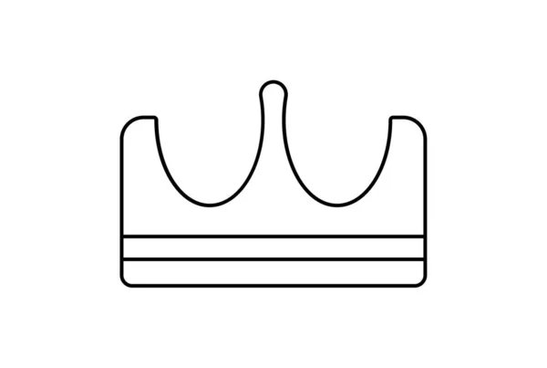 Korona Vonal Ikon Minimalista Király Szimbólum Művészet Királyi Jel Alkotás — Stock Fotó