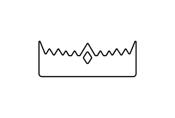 Ikona Koruny Minimalistický Král Symbol Umění Královské Znamení Umělecké Dílo — Stock fotografie
