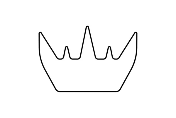 Значок Коронної Лінії Мінімалістичний Королівський Символ Мистецтво Королівський Знак Мистецтва — стокове фото