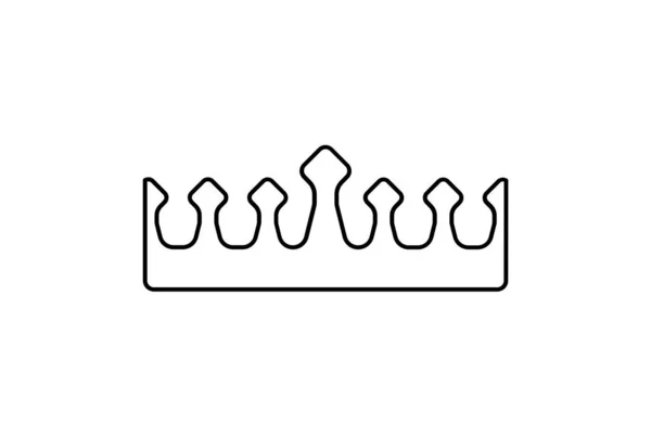 Crown Line Icon Minimalist King Symbol Art Royal Sign Artwork — Stock Photo, Image