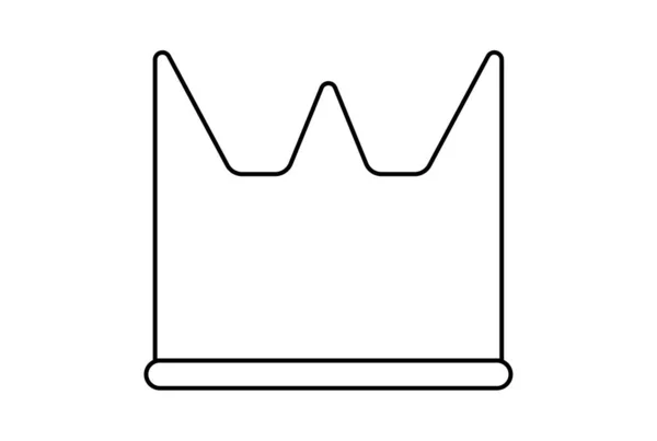 Γραμμή Στέμμα Εικονίδιο Μινιμαλιστικό Βασιλιά Σύμβολο Τέχνης Βασιλικό Σύμβολο Artwork — Φωτογραφία Αρχείου