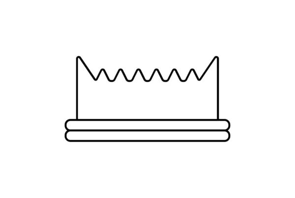 Korona Vonal Ikon Minimalista Király Szimbólum Művészet Királyi Jel Alkotás — Stock Fotó
