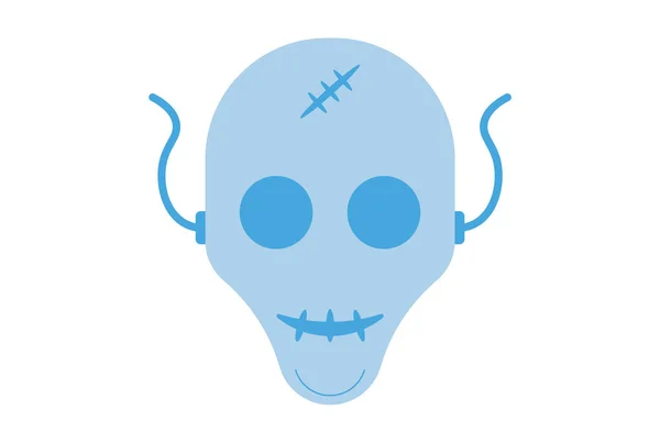 Spöklik Mask Färgad Ikon Halloween Symbol App Och Webbskylt Konst — Stockfoto