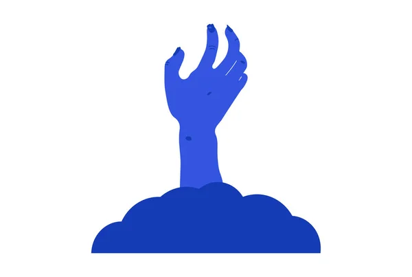 Mão Zumbi Colorido Ícone Halloween Símbolo App Web Sign Art — Fotografia de Stock