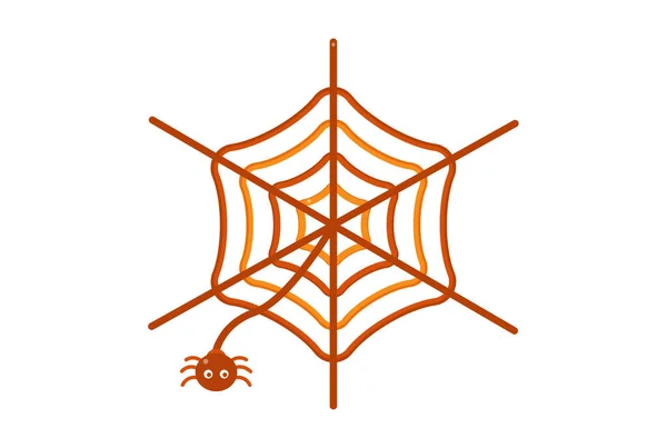 Aranha Web Ilustração Halloween App Ícone Web Símbolo Artwork Sinal — Fotografia de Stock