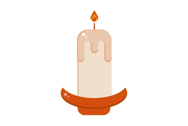 Kynttilä Kuvitus Halloween App Kuvake Web Symboli Taideteos Merkki — kuvapankkivalokuva