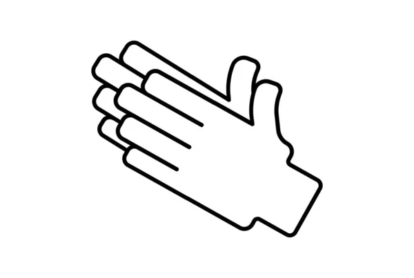 Χειροκρότημα Εικονίδιο Χειρονομία Γραμμή Σύμβολο Web App Σημάδι — Φωτογραφία Αρχείου
