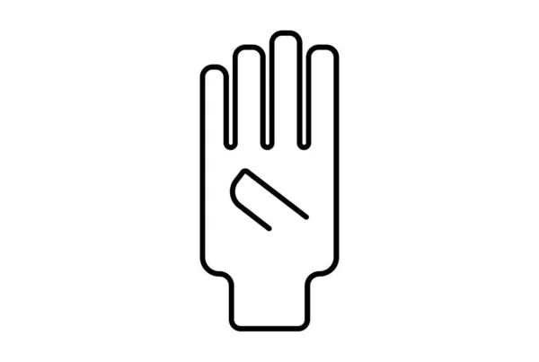 Négy Ujj Kéz Ikon Gesztus Vonal Szimbólum Web App Jel — Stock Fotó
