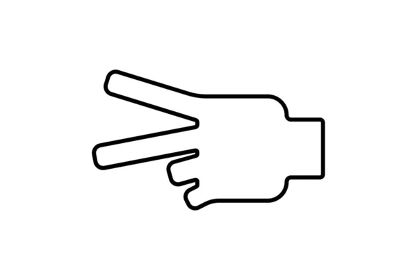 Sax Hand Ikon Gest Linje Symbol Webb App Tecken — Stockfoto