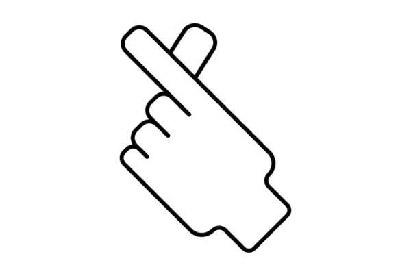 Self Care Hand Symbol Geste Linie Symbol Web App Unterzeichnen — Stockfoto