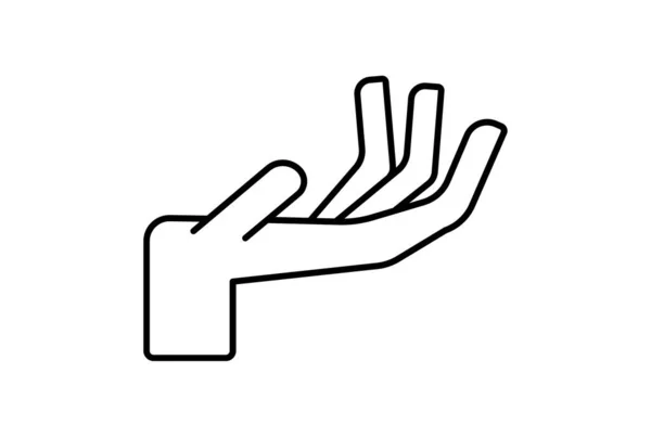 Rozšiřuje Ikonu Ruky Gesto Čára Symbol Webové Aplikace Znak — Stock fotografie
