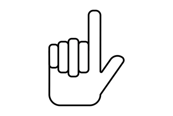 Ein Finger Hand Symbol Geste Linie Symbol Web App Zeichen — Stockfoto