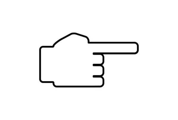 Σημείο Χειρονομία Εικονίδιο Χέρι Σύμβολο Γραμμή Web App Σύμβολο — Φωτογραφία Αρχείου