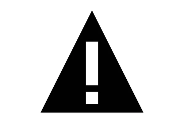 Ausrufezeichen Flaches Symbol Schwarz Minimalistisches Warnsymbol Kunst App Web Zeichen — Stockfoto