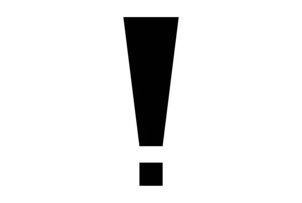 Signo Exclamación Icono Plano Negro Minimalista Advertencia Símbolo Arte Aplicación —  Fotos de Stock