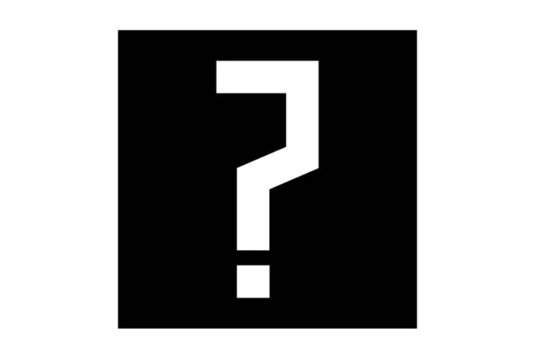 Ponto Interrogação Ícone Plano Símbolo Minimalista Preto Arte Aplicativo Web — Fotografia de Stock