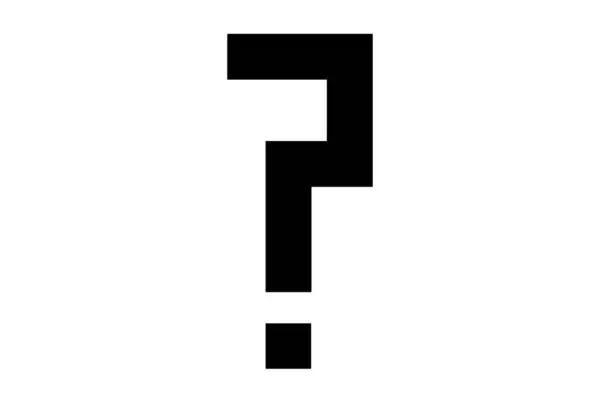 Znak Zapytania Płaska Ikona Czarny Minimalistyczny Symbol Sztuka Aplikacja Web — Zdjęcie stockowe